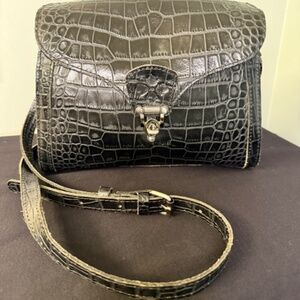 Patricia Nash Leather Crocodile Ashmore Black P842316